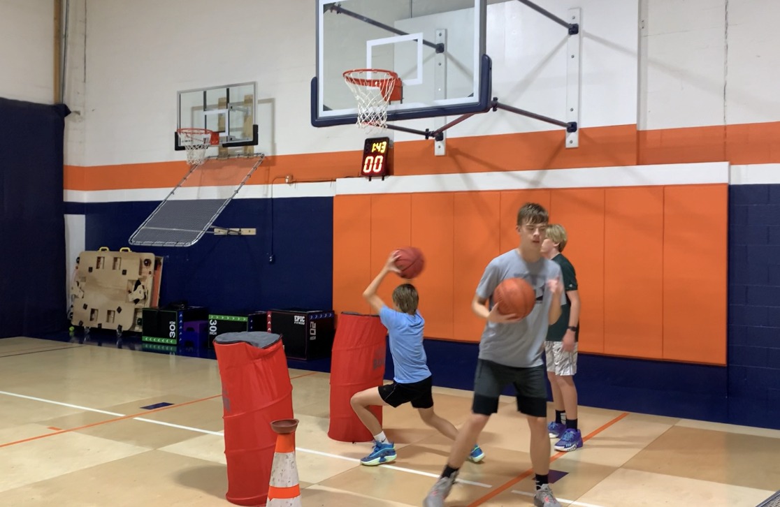 Basketball pivot foot training at The Factory