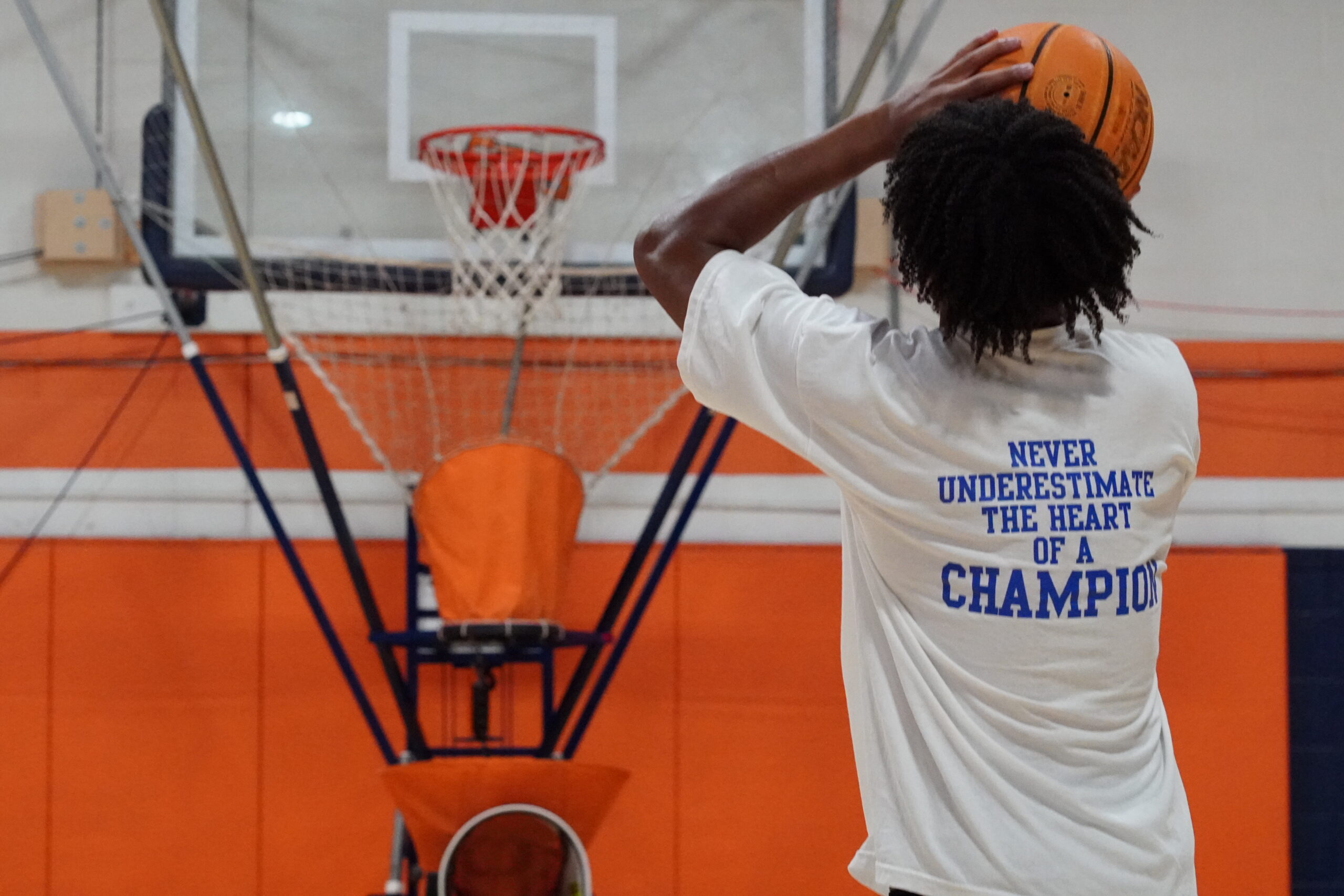 Basketball shooting on The Gun at The Factory Training Centers